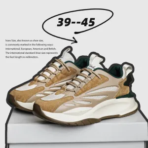 2023 New Men's Platform Shoes Comfortable Breathable Casual Shoes Lightweight Lace-up Patchwork Sports Sneakers Tenis Masculino