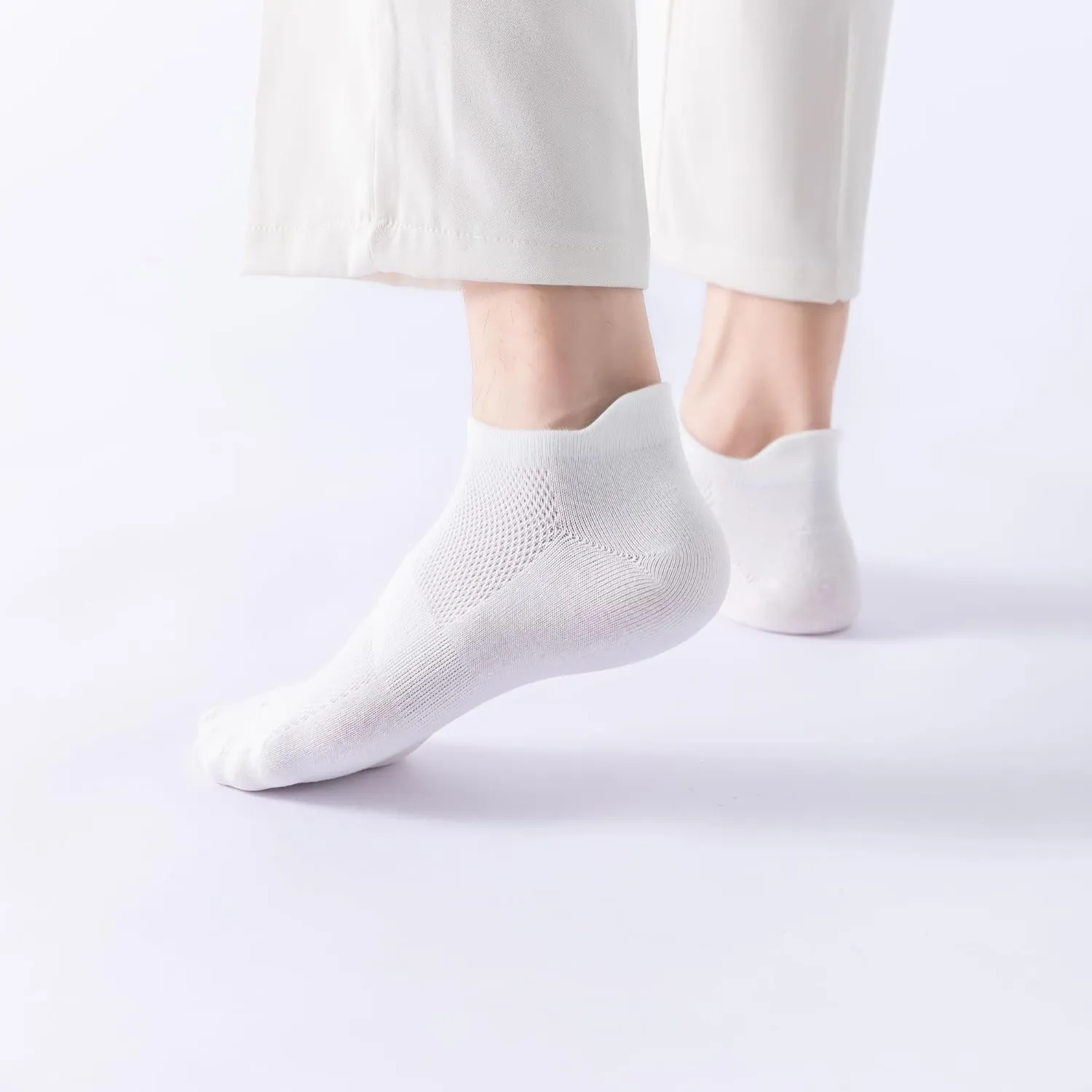 ACCFOD Womens Ankle Socks Athletic Running Low Cut Socks With Tab 6 Pairs