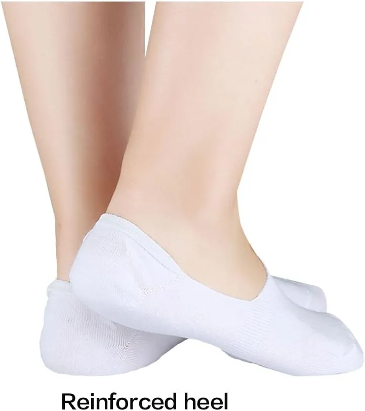 Allegra K Women Non-Slip No Show Socks Invisible Athletic Cotton Low Cut 6 Pairs