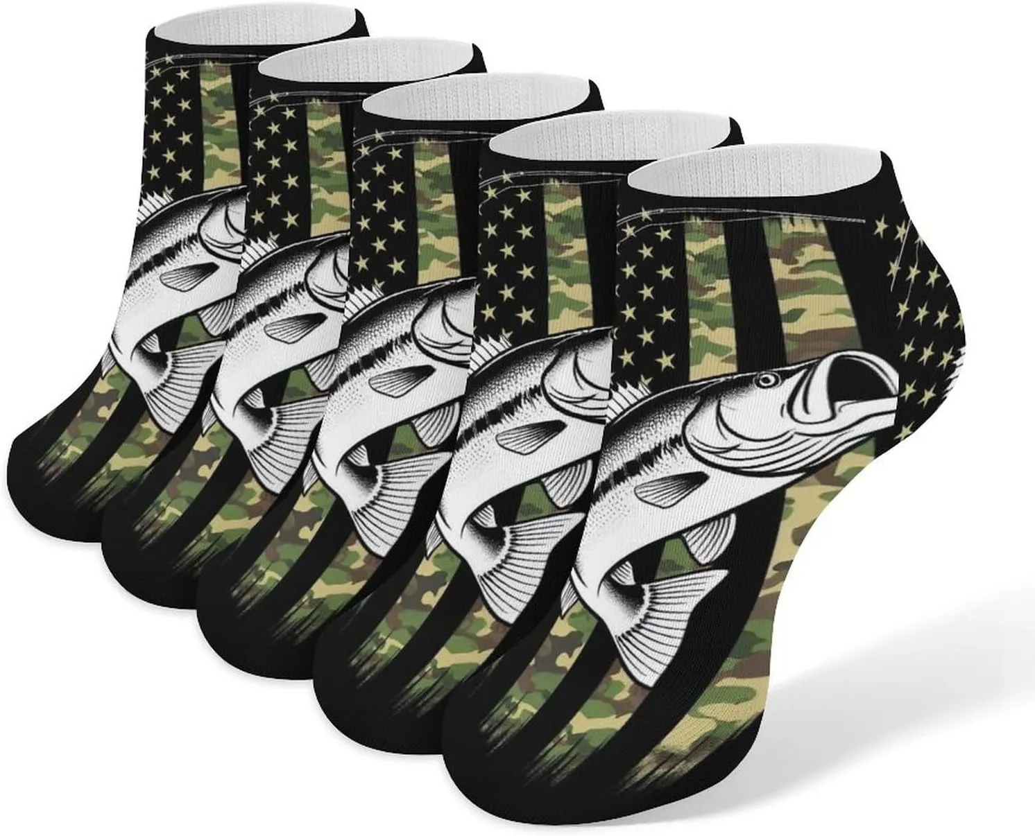 Ankle Socks for Women Men, 5 Pair Novelty Crew Socks Soft Breathable Low Cut Sock