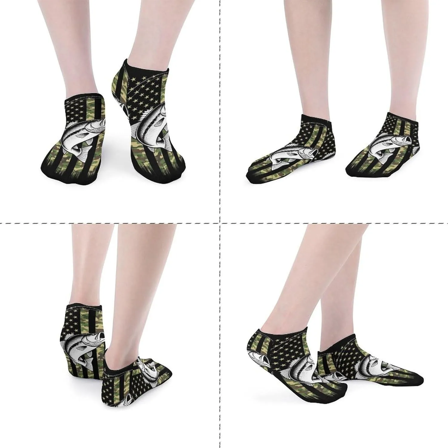 Ankle Socks for Women Men, 5 Pair Novelty Crew Socks Soft Breathable Low Cut Sock