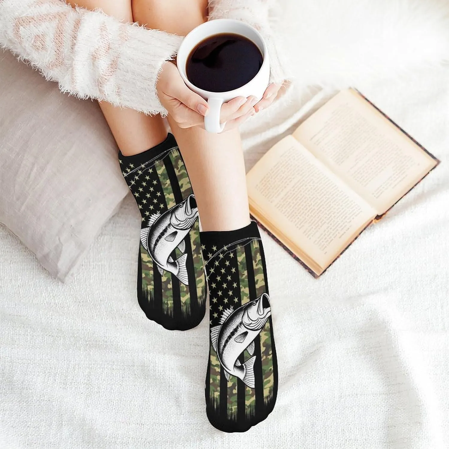 Ankle Socks for Women Men, 5 Pair Novelty Crew Socks Soft Breathable Low Cut Sock