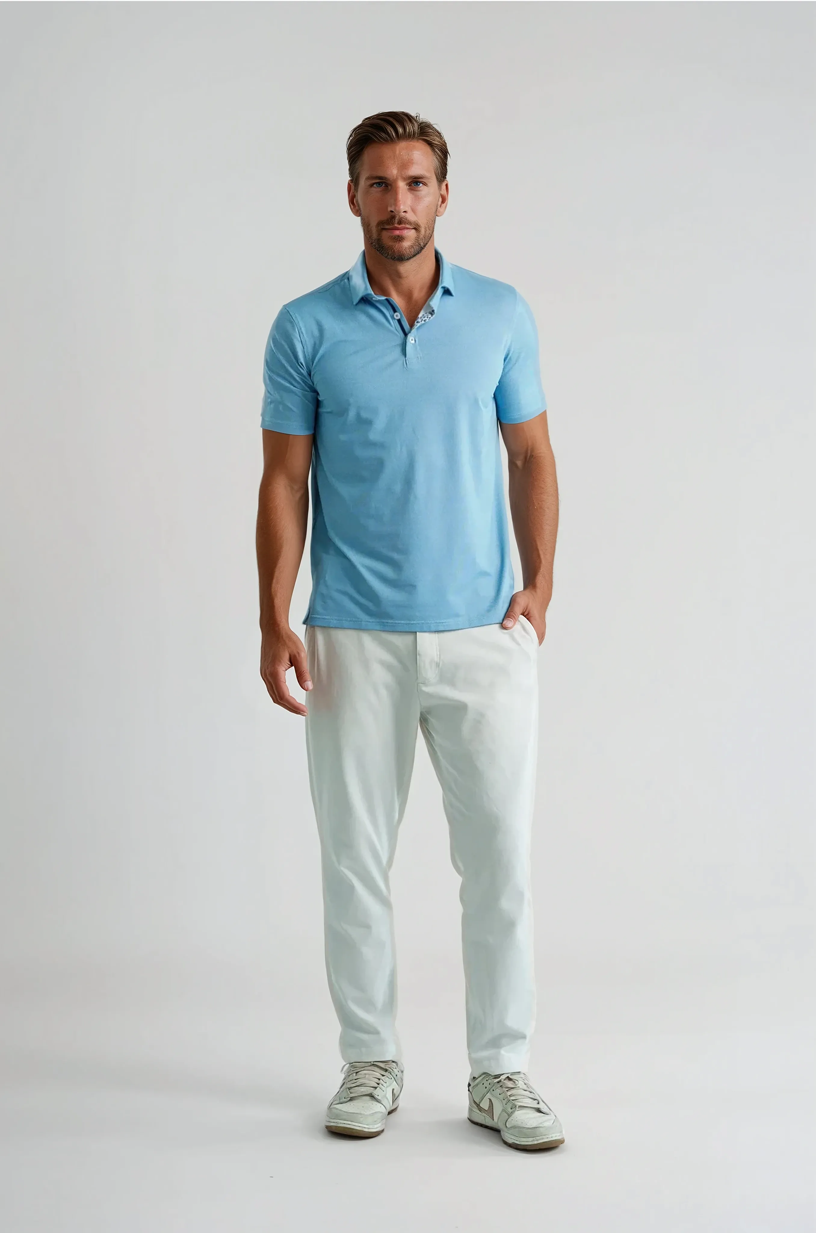 APEX  - Aqua Birdseye Polo