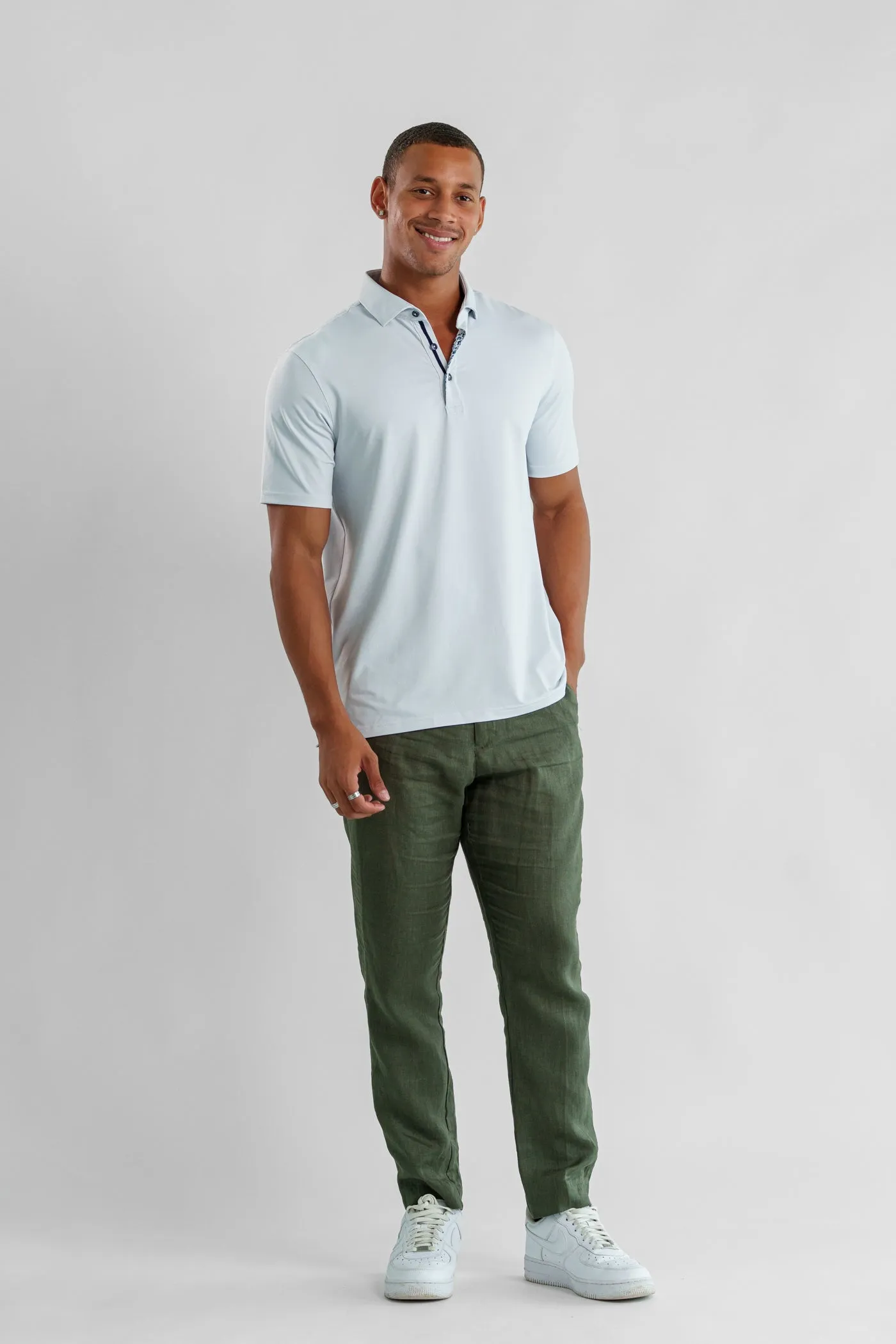 APEX  - White Birdseye Polo