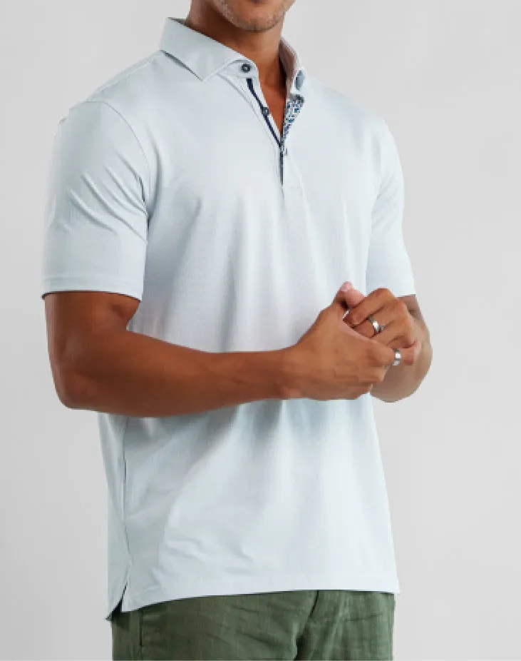 APEX  - White Birdseye Polo