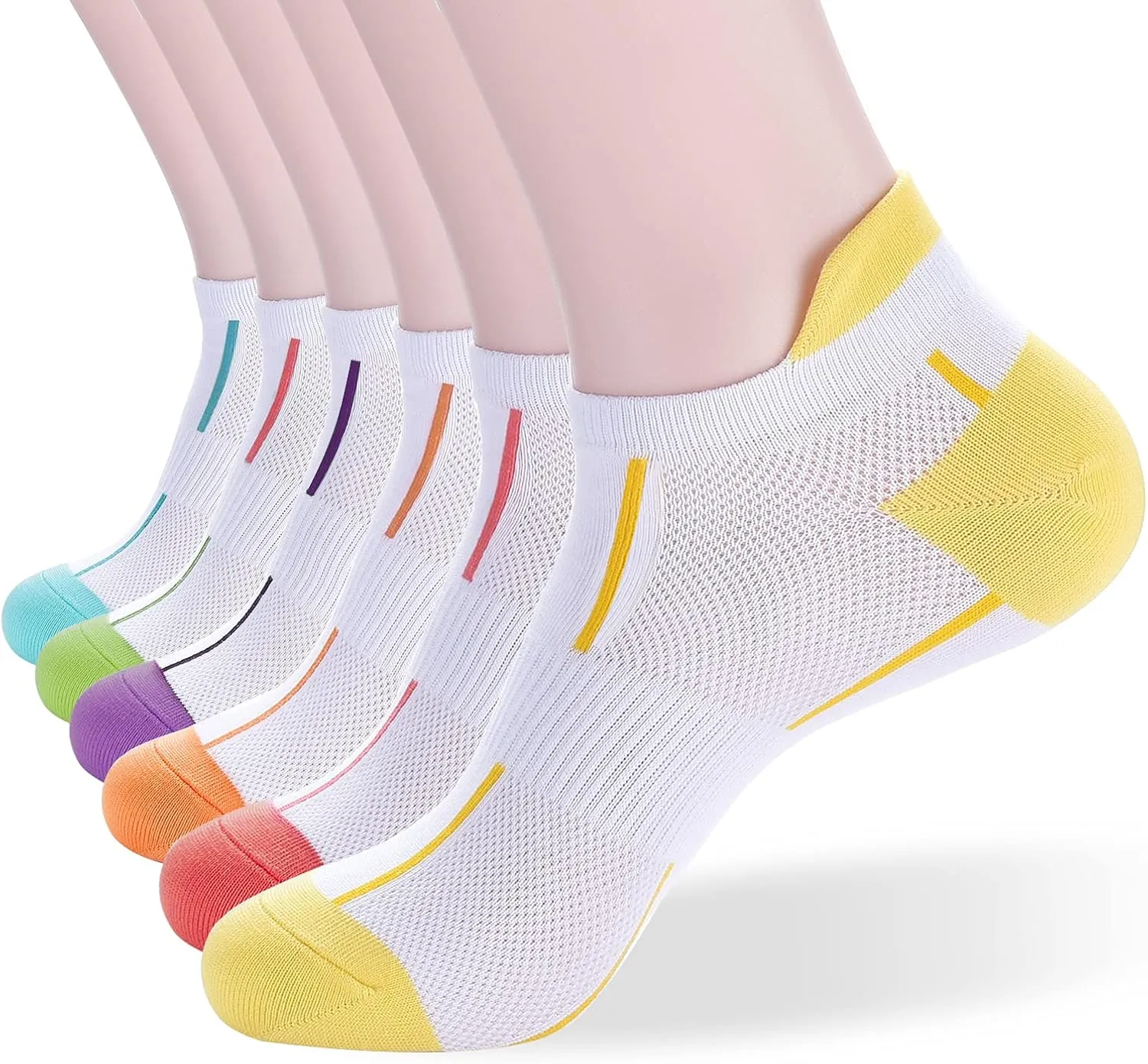 ATBITER Ankle Socks Womens and Men Thin Athletic Running Low Cut No Show Socks With Heel Tab 6-10 Pairs
