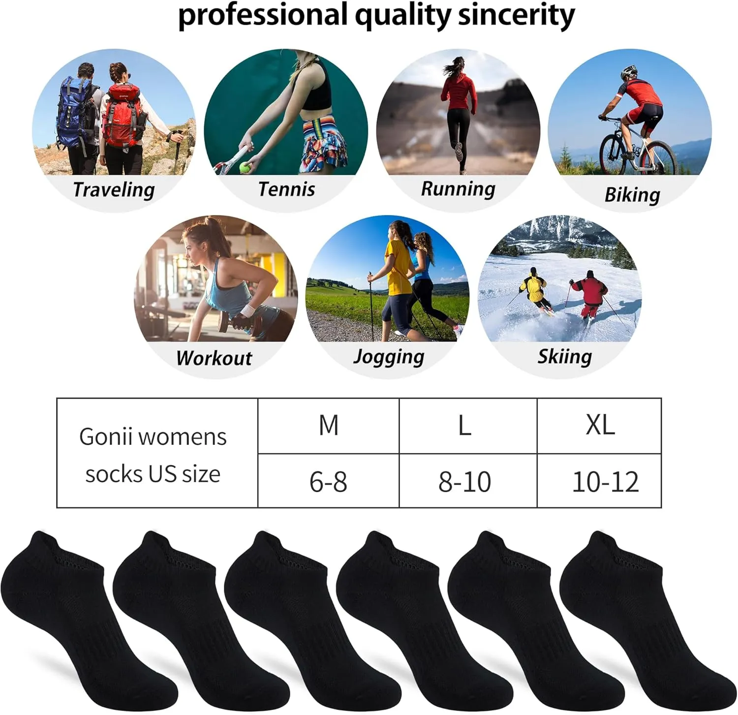 ATBITER Womens Ankle Socks 6 Pairs Cushioned Running Athletic No Show Socks With Tab
