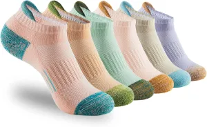 ATBITER Womens Ankle Socks 6 Pairs Cushioned Running Athletic No Show Socks With Tab