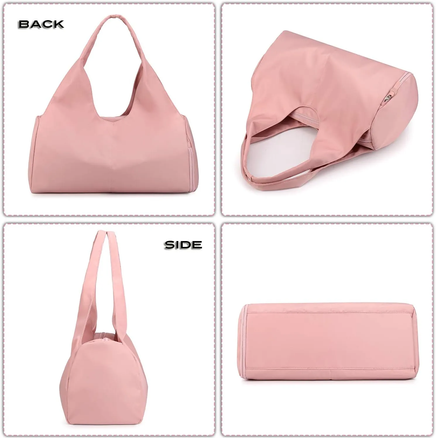 BlesMaller Sports Bag Travel Bag with Shoe Compartment & Wet Compartment Waterproof Shoulder Bag Women's Shopping Girls Hand Luggage Beach Yoga Leisure Sauna Gym Bag