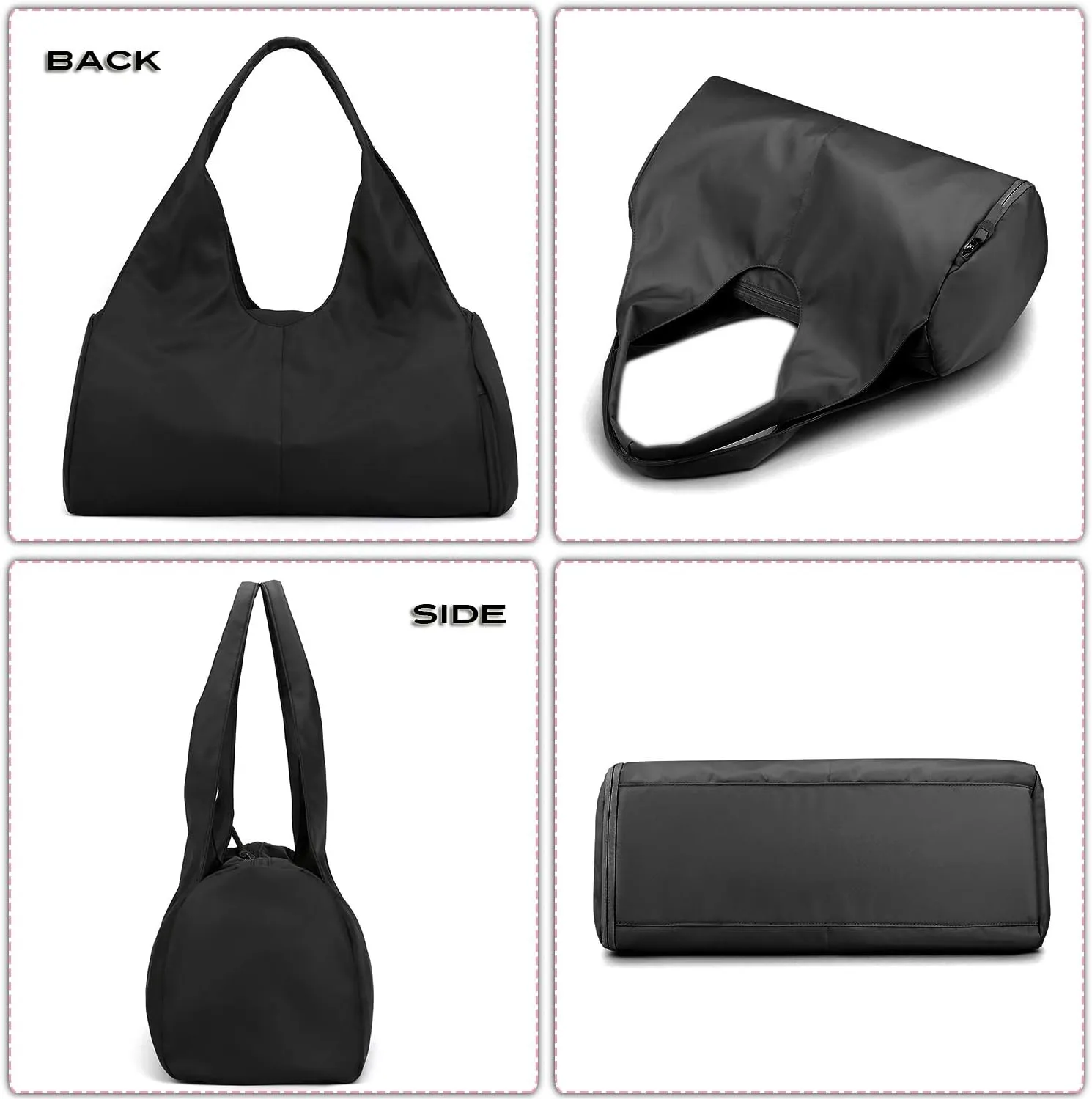 BlesMaller Sports Bag Travel Bag with Shoe Compartment & Wet Compartment Waterproof Shoulder Bag Women's Shopping Girls Hand Luggage Beach Yoga Leisure Sauna Gym Bag