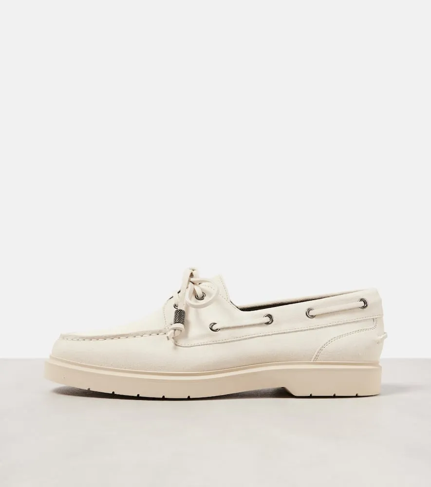 Brunello Cucinelli Suede boat shoes