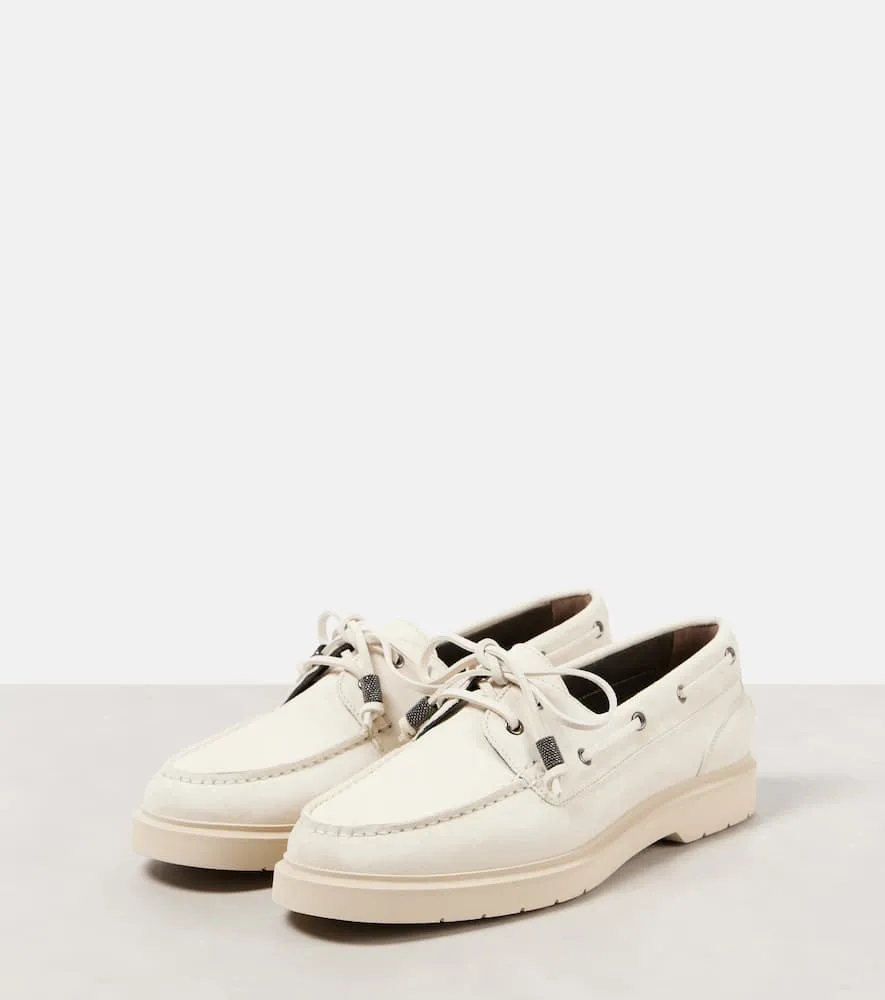 Brunello Cucinelli Suede boat shoes