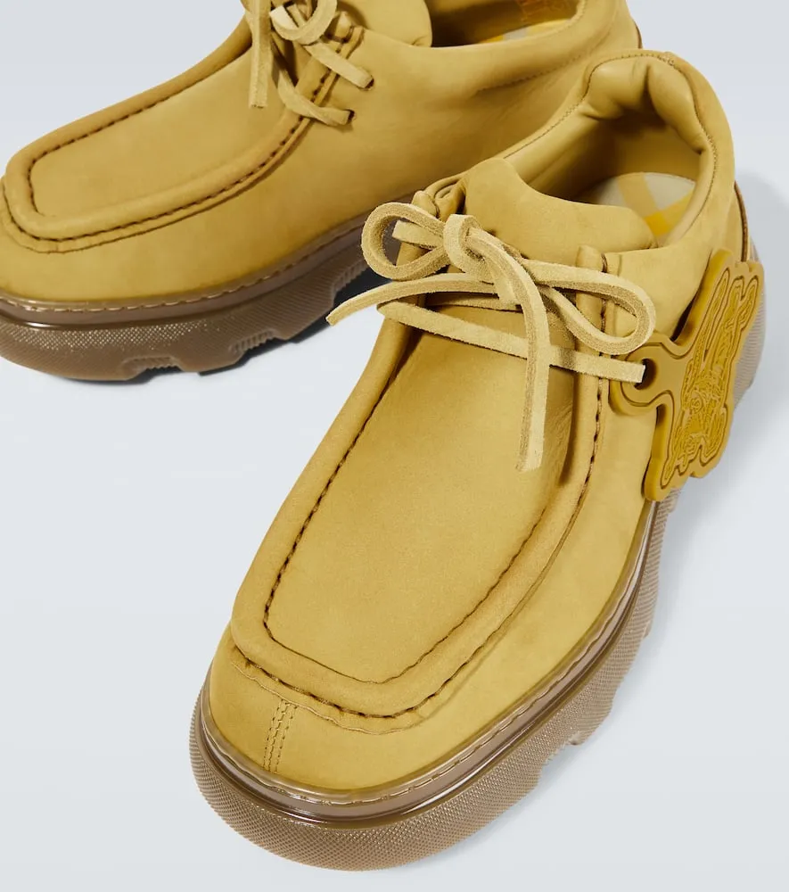 Burberry EKD leather boat shoes