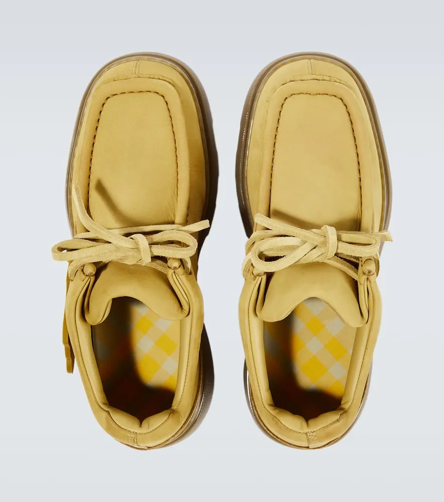 Burberry EKD leather boat shoes