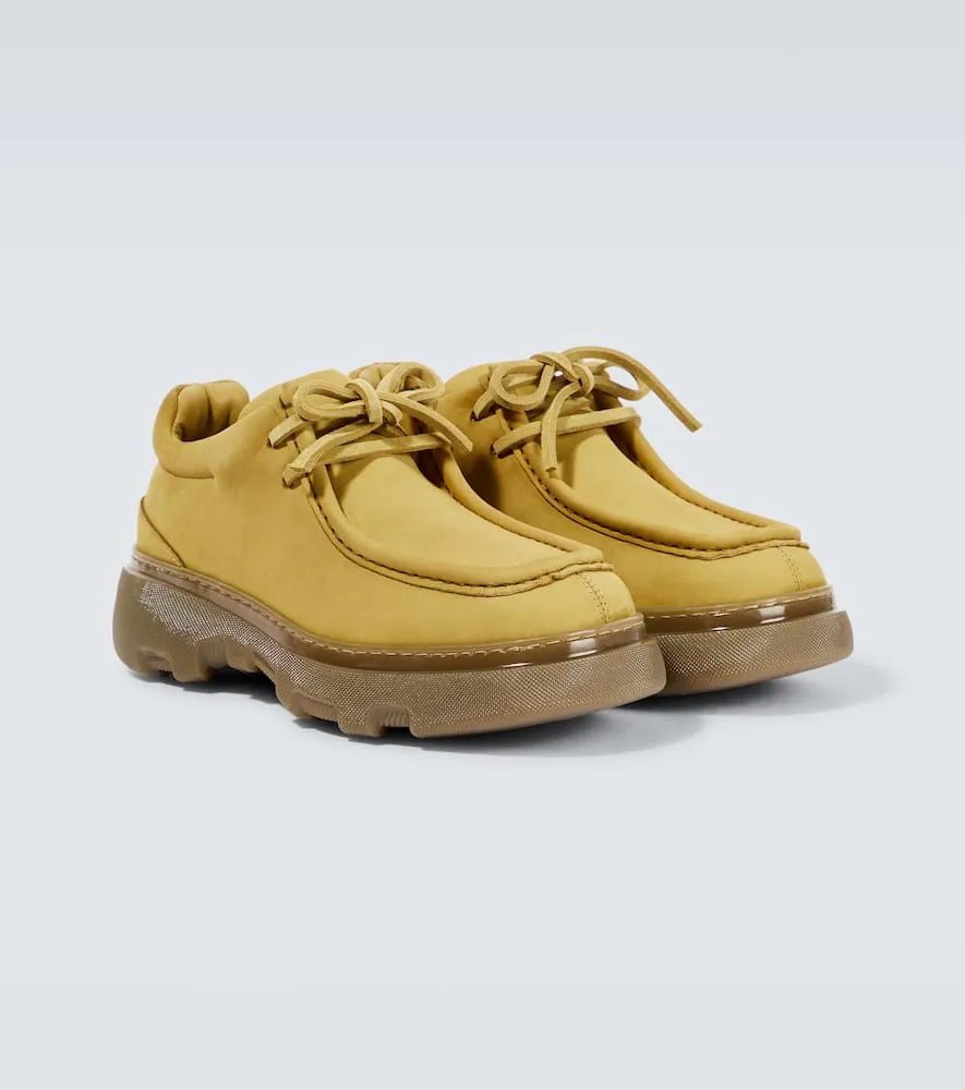 Burberry EKD leather boat shoes