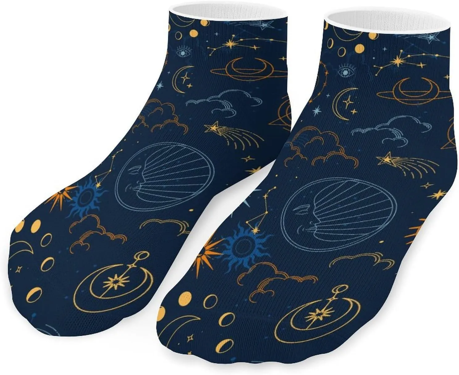 Casual Ankle Socks for Women Men, 5 Pair Funny No-Show Liner Socks Lightweight Breathable Crew Socks Novelty Gifts