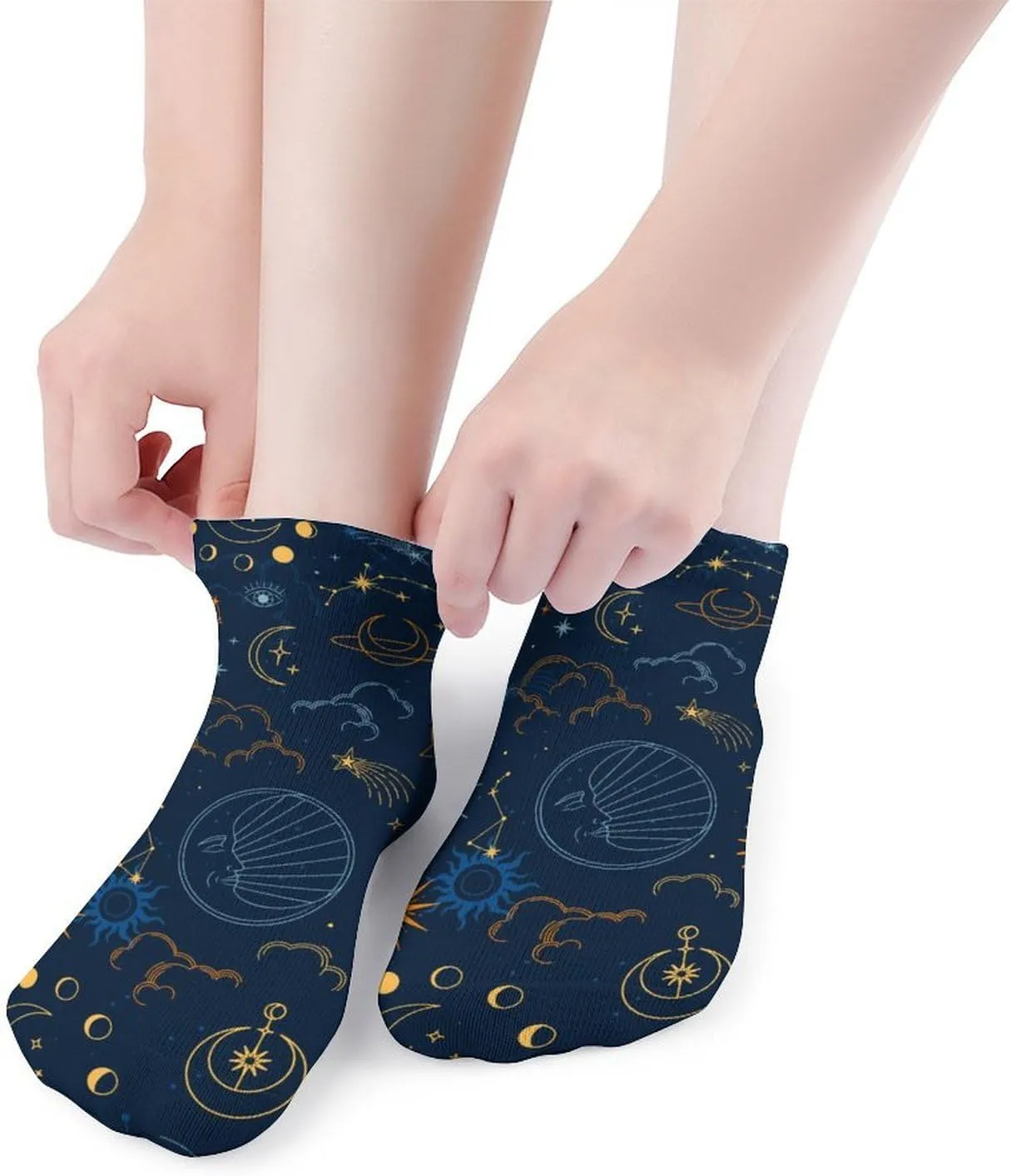Casual Ankle Socks for Women Men, 5 Pair Funny No-Show Liner Socks Lightweight Breathable Crew Socks Novelty Gifts