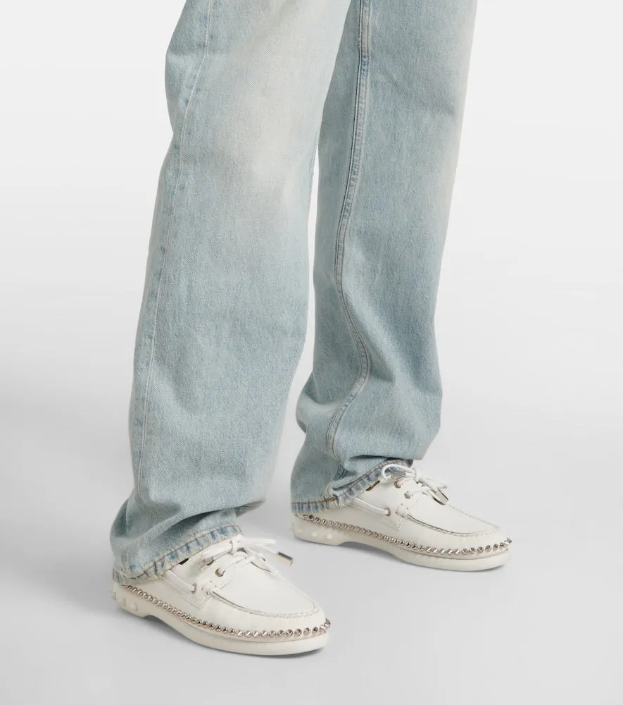 Christian Louboutin Gerockel leather boat shoes