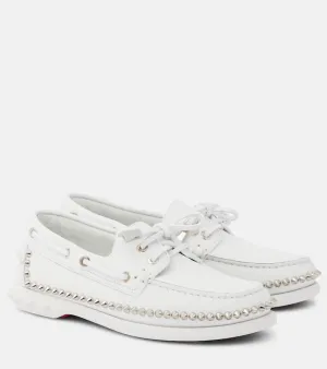 Christian Louboutin Gerockel leather boat shoes