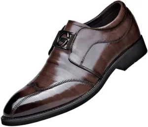 Classic Men's Dress Shoes Men Genuine Leather Low Oxford Platform Casual Business Tuxedo Shoes for Men