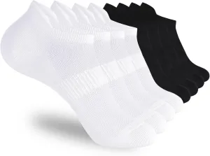 Corlap 8 Pairs Ankle Athletic Running Socks Thin Low Cut Sports Tab Socks for Men and Women