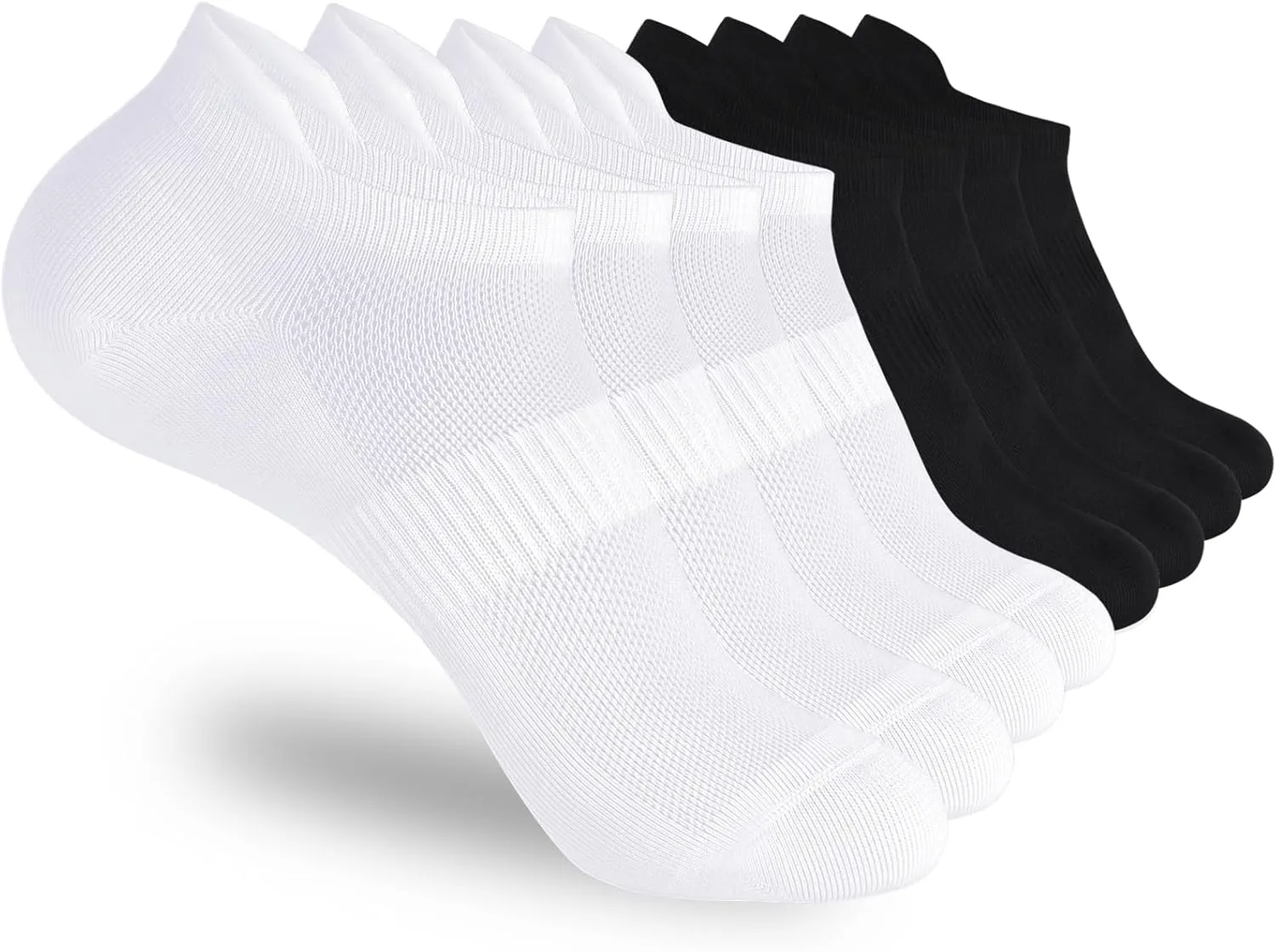 Corlap 8 Pairs Ankle Athletic Running Socks Thin Low Cut Sports Tab Socks for Men and Women