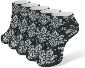 Damask Pattern Low Cut Ankle Socks Athletic Socks For Women Performance Cushioned Comfort Sock For Men And Children