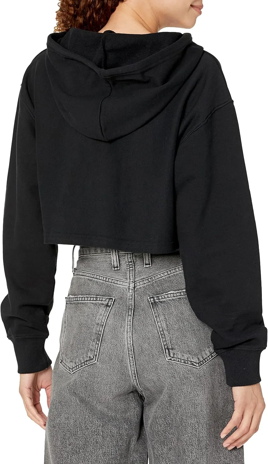 DC Women's Cropped Pullover Fleece Sweatshirt Hoodie