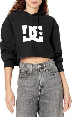DC Women's Cropped Pullover Fleece Sweatshirt Hoodie