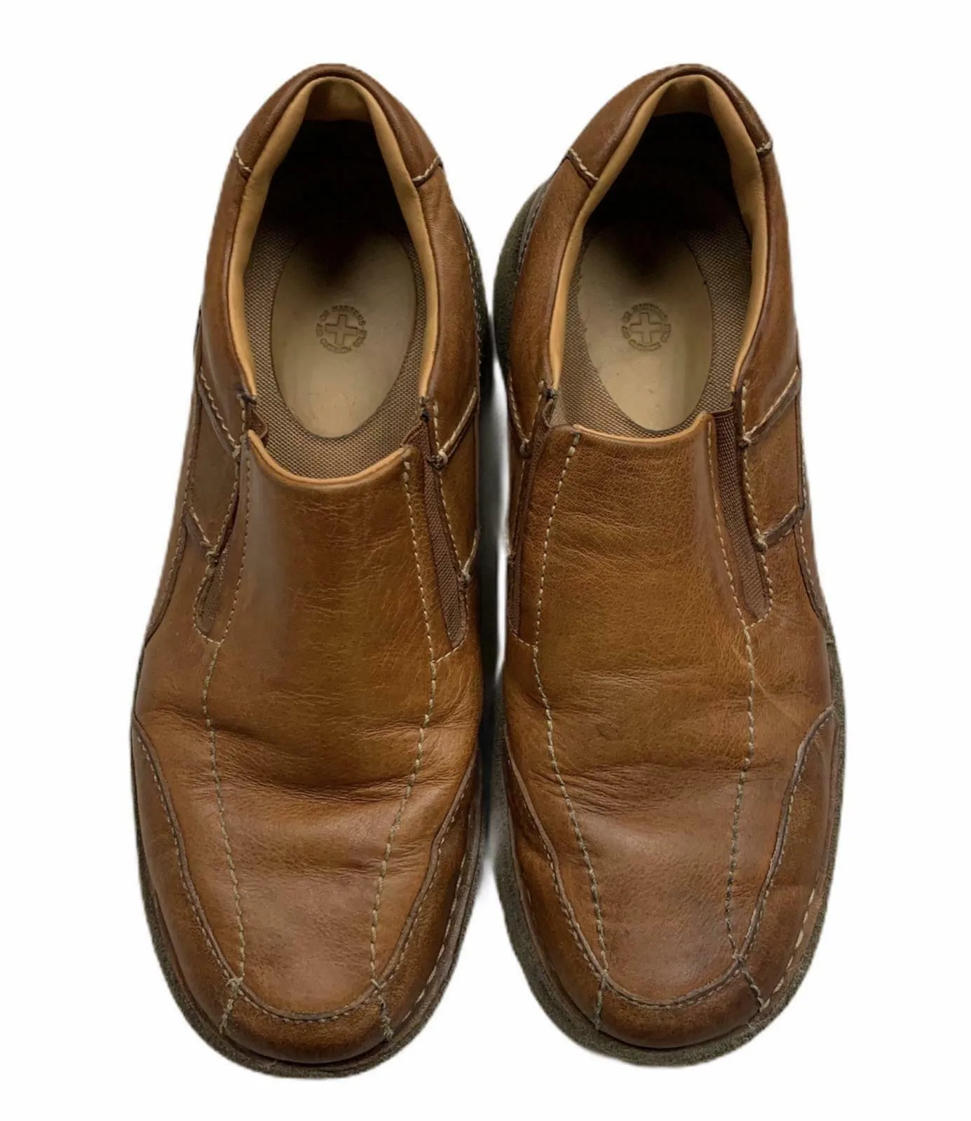 Doc Dr Martens 11443 Jonny Peanut Loafers Casual Slip On Brown Men's Shoes Sz 8