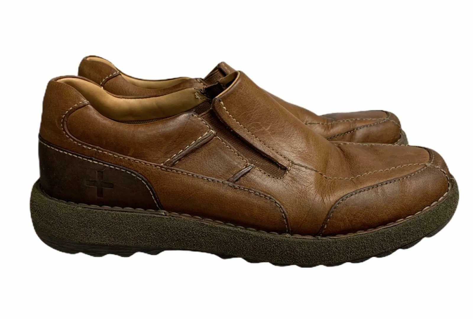Doc Dr Martens 11443 Jonny Peanut Loafers Casual Slip On Brown Men's Shoes Sz 8