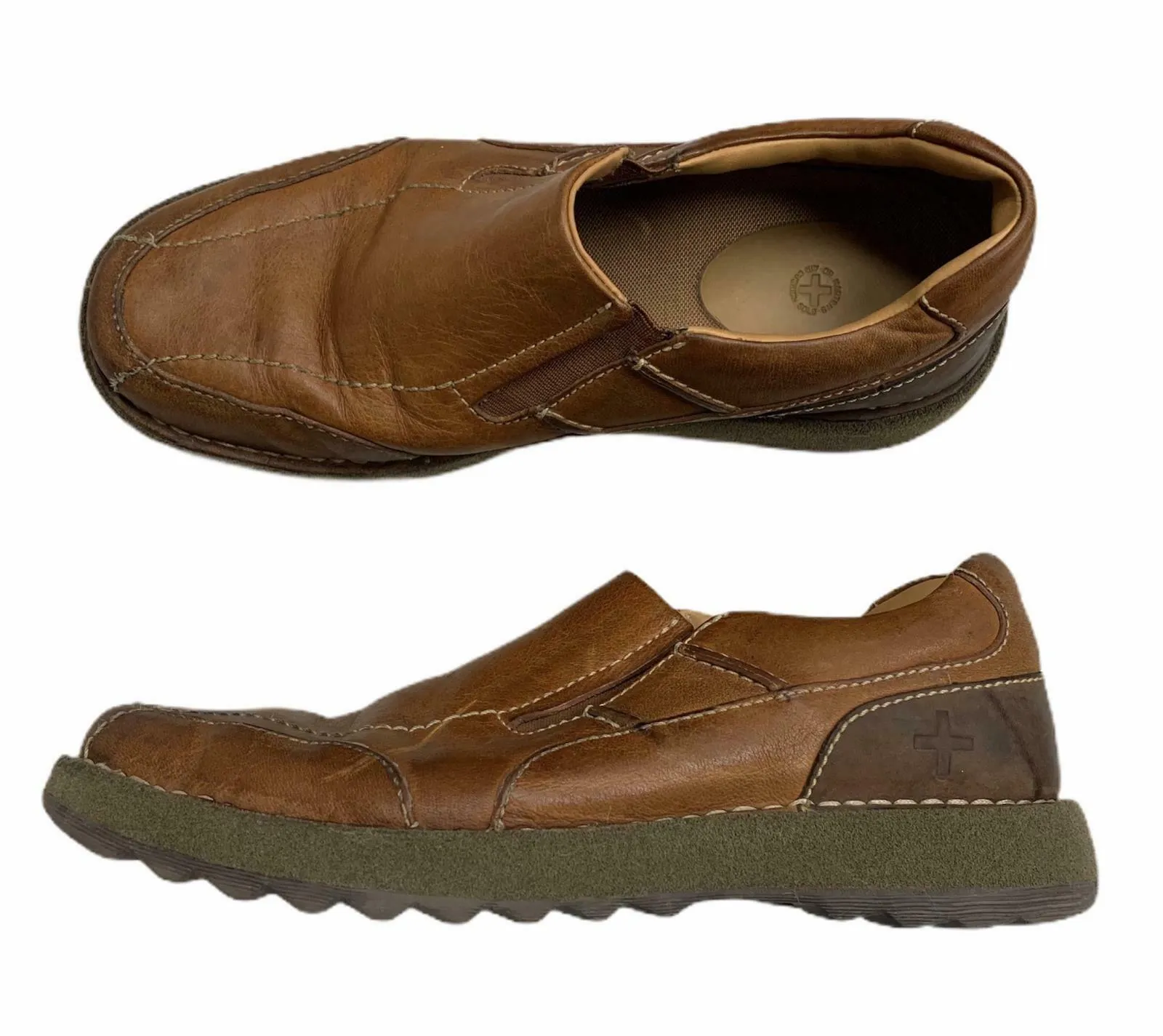 Doc Dr Martens 11443 Jonny Peanut Loafers Casual Slip On Brown Men's Shoes Sz 8