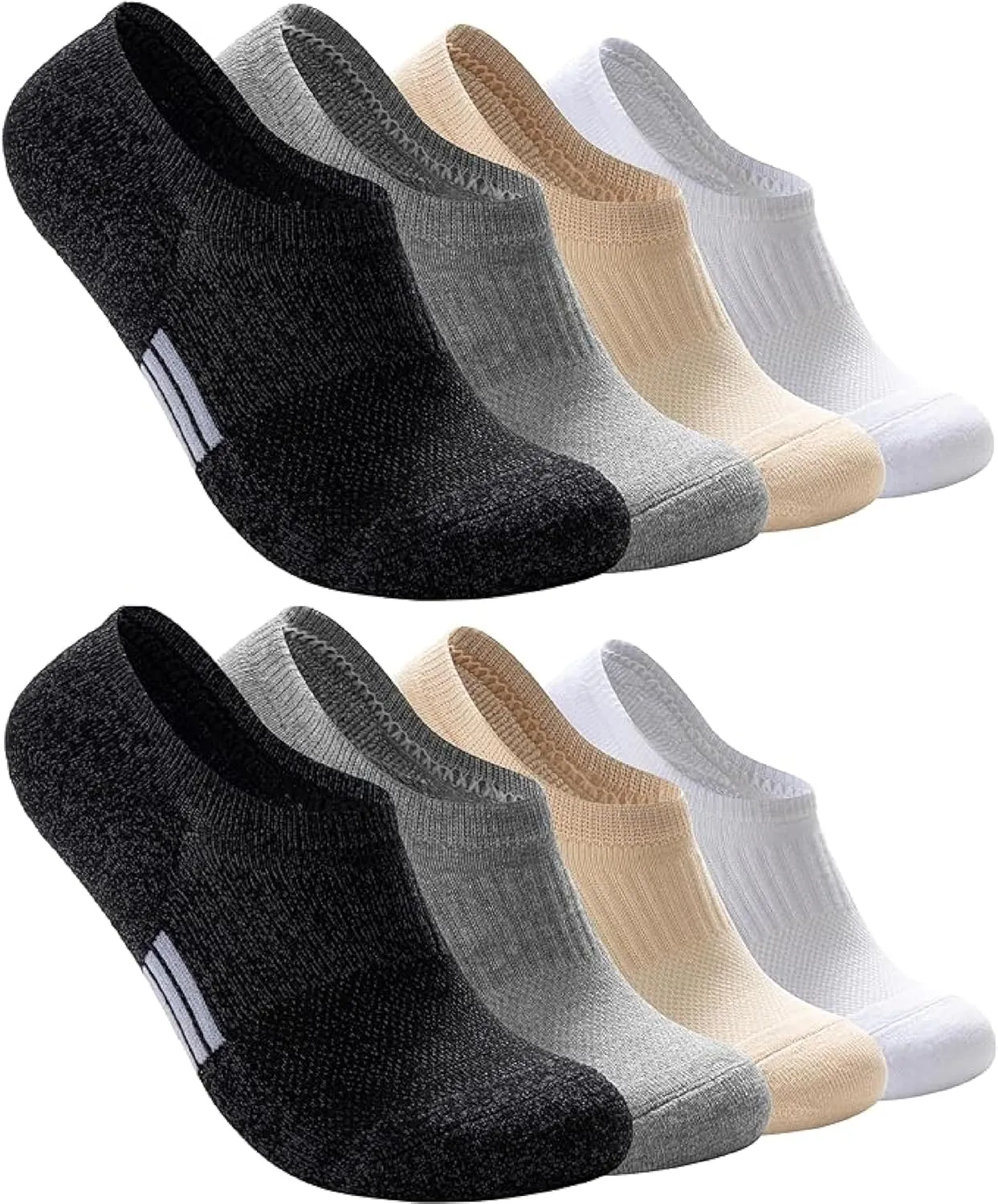 Eedor No Show Socks for Women & Men (Unisex) - Athletic Non Slip & Low Cut Invisible Socks - Soft & Stretchable Cotton Blend