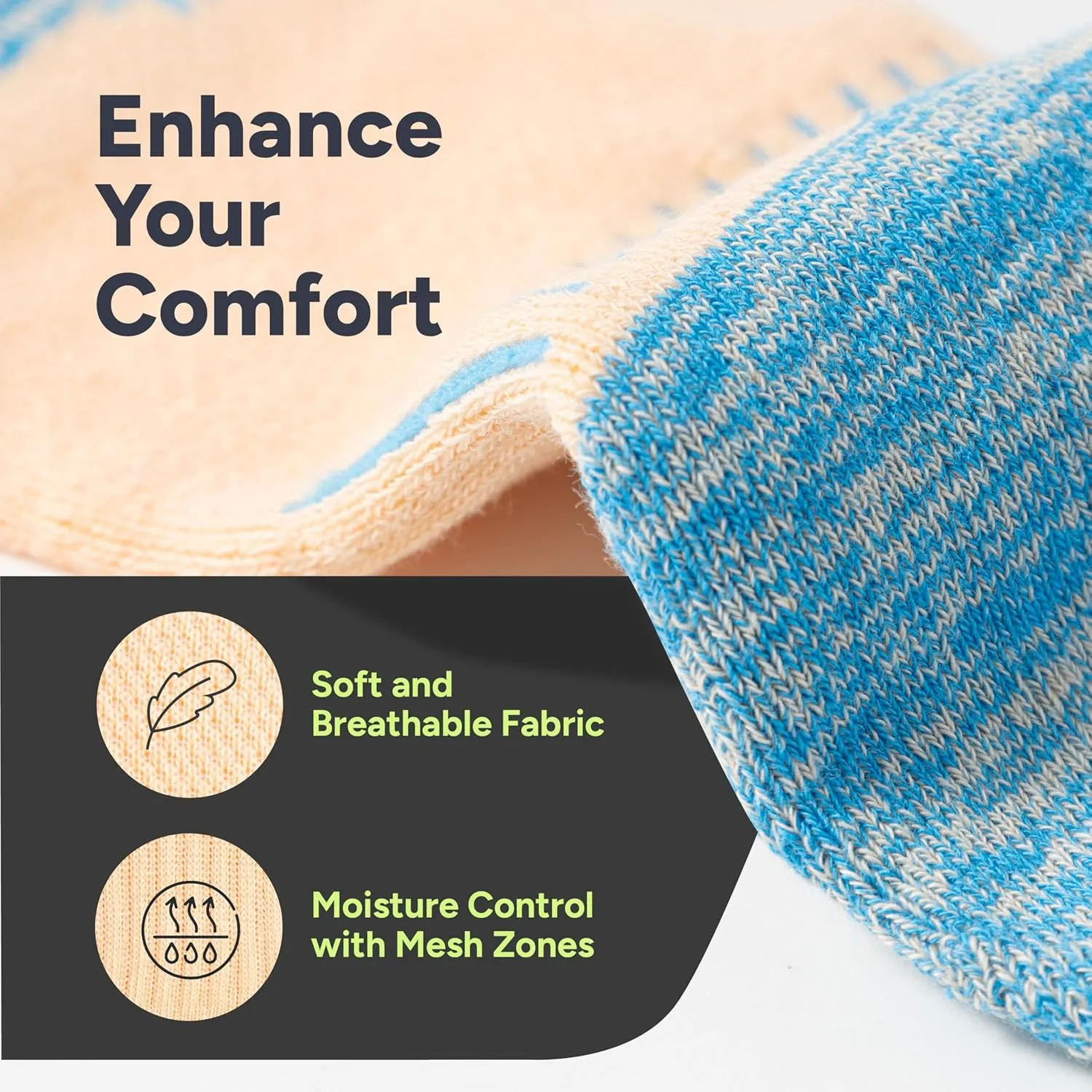 Eedor No Show Socks for Women & Men (Unisex) - Athletic Non Slip & Low Cut Invisible Socks - Soft & Stretchable Cotton Blend