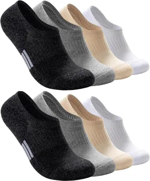 Eedor No Show Socks for Women & Men (Unisex) - Athletic Non Slip & Low Cut Invisible Socks - Soft & Stretchable Cotton Blend