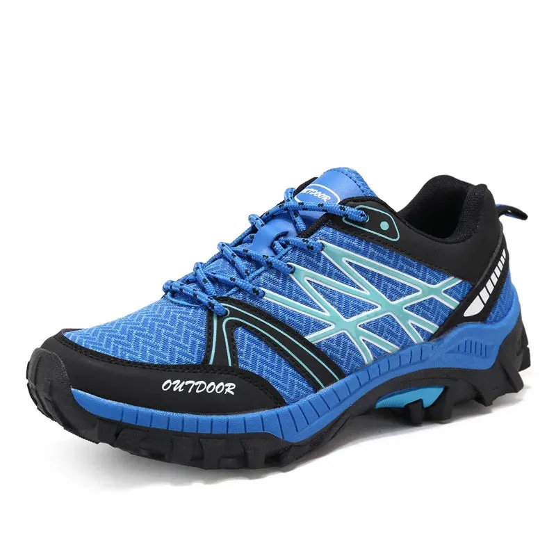 Fashion Outdoor Comfortable Wearable Shoes Low Top Lace-up Hiking Boots Sneakers Breathable Mesh Casual Shoes Plus Size 39-45