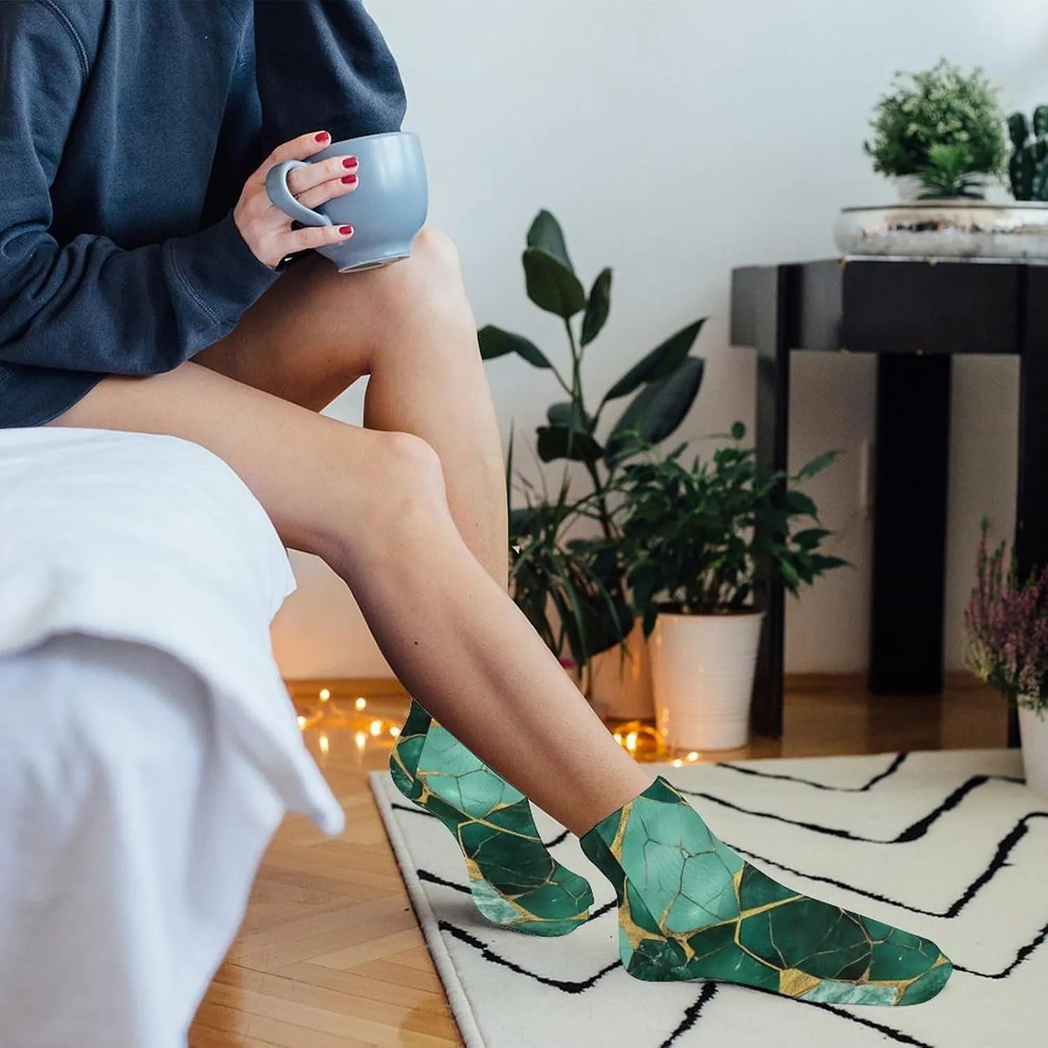 Funny Low Cut Sock for Women, 5 Pair Casual Soft Ankle Crew Socks Breathable Running No Show Socks