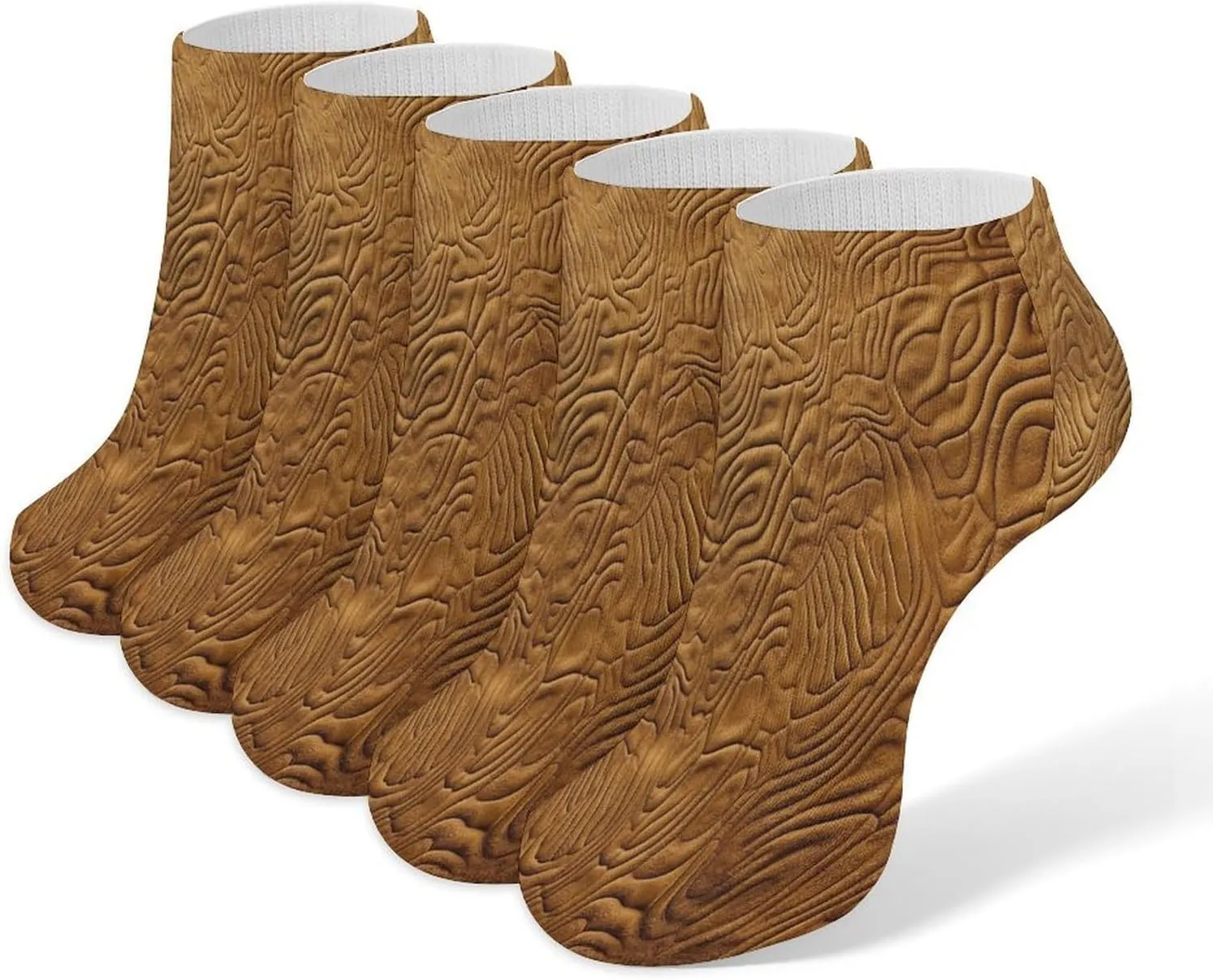 Golden Pattern 5 Pairs Ankle Socks Comfort Athletic Socks Low Cut Breathable Casual Sock for Unisex