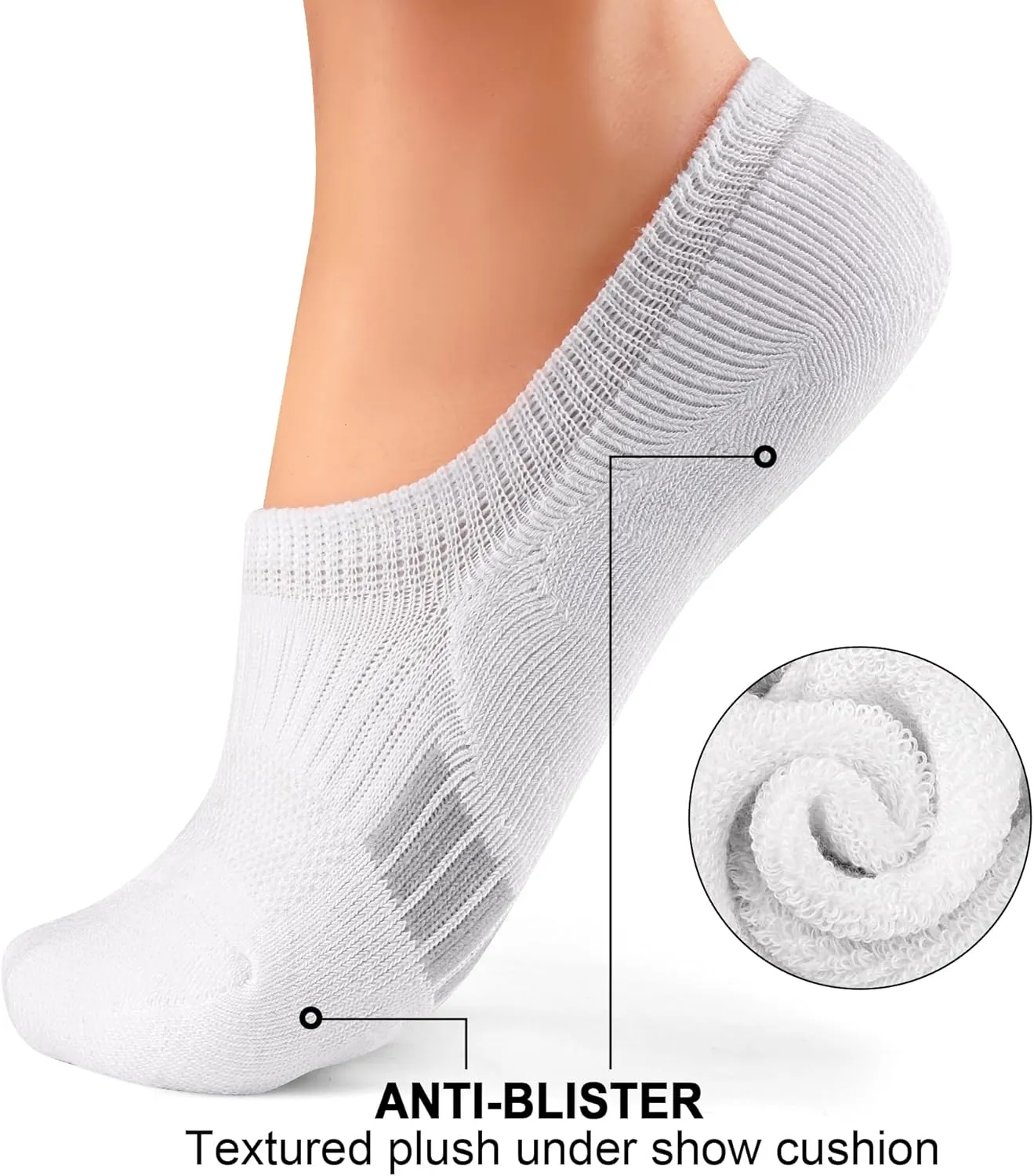 Gonii Womens No Show Socks Athletic Ankle Socks Cushioned Running Low Cut 5-8 Pairs