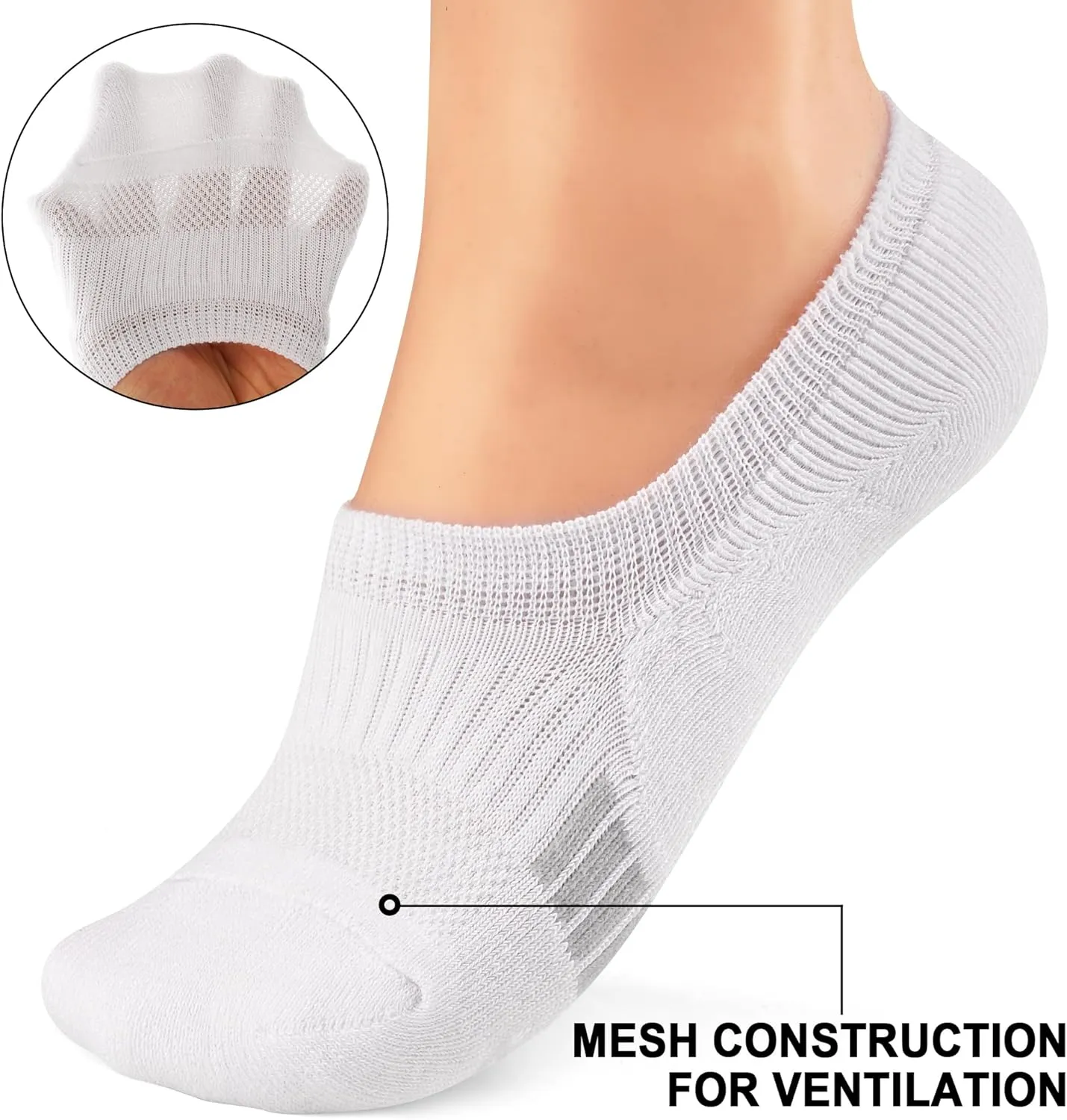 Gonii Womens No Show Socks Athletic Ankle Socks Cushioned Running Low Cut 5-8 Pairs