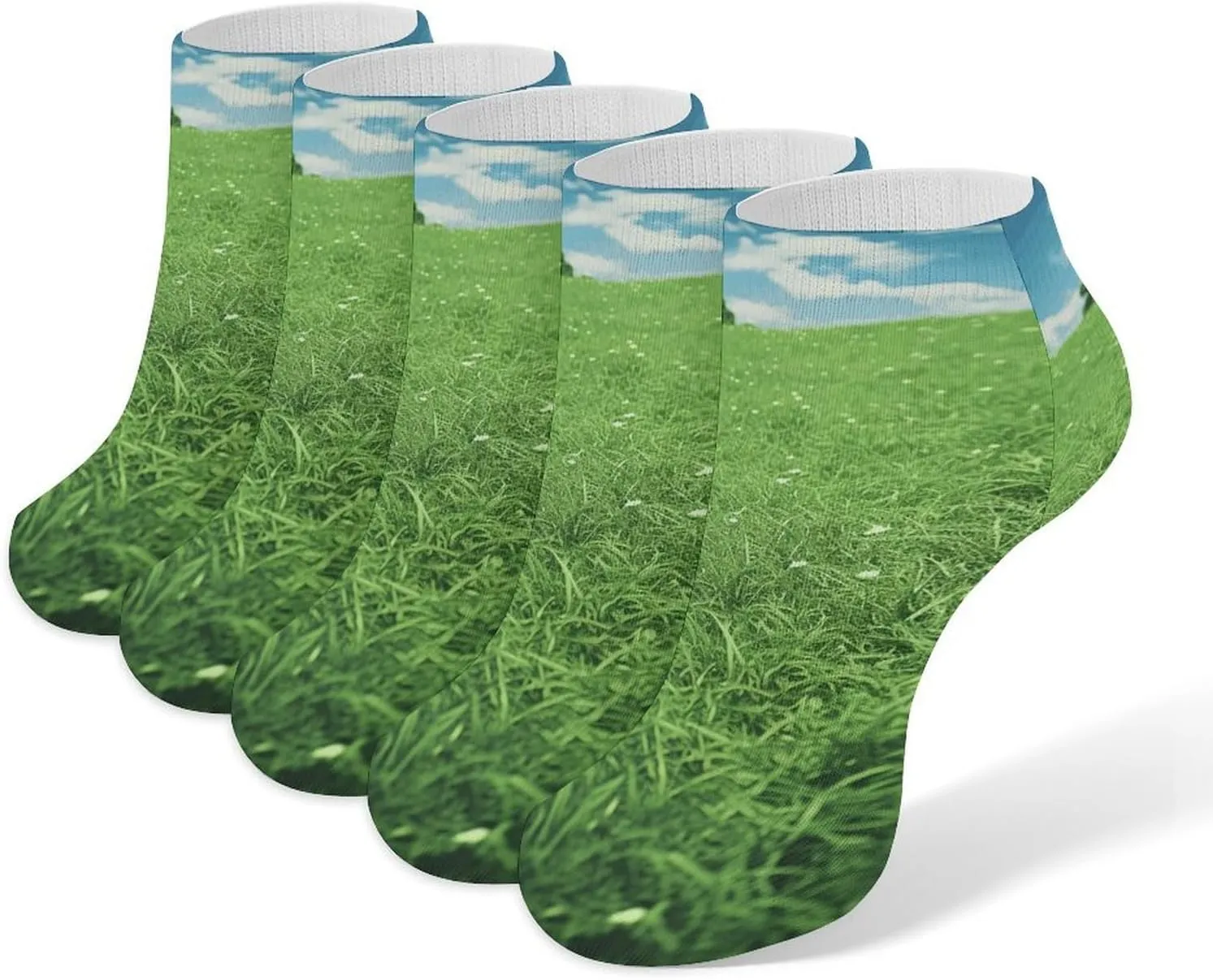 Green Lawn Low Cut Ankle Socks Athletic Socks For Women Performance Cushioned Comfort Sock For Men And Children
