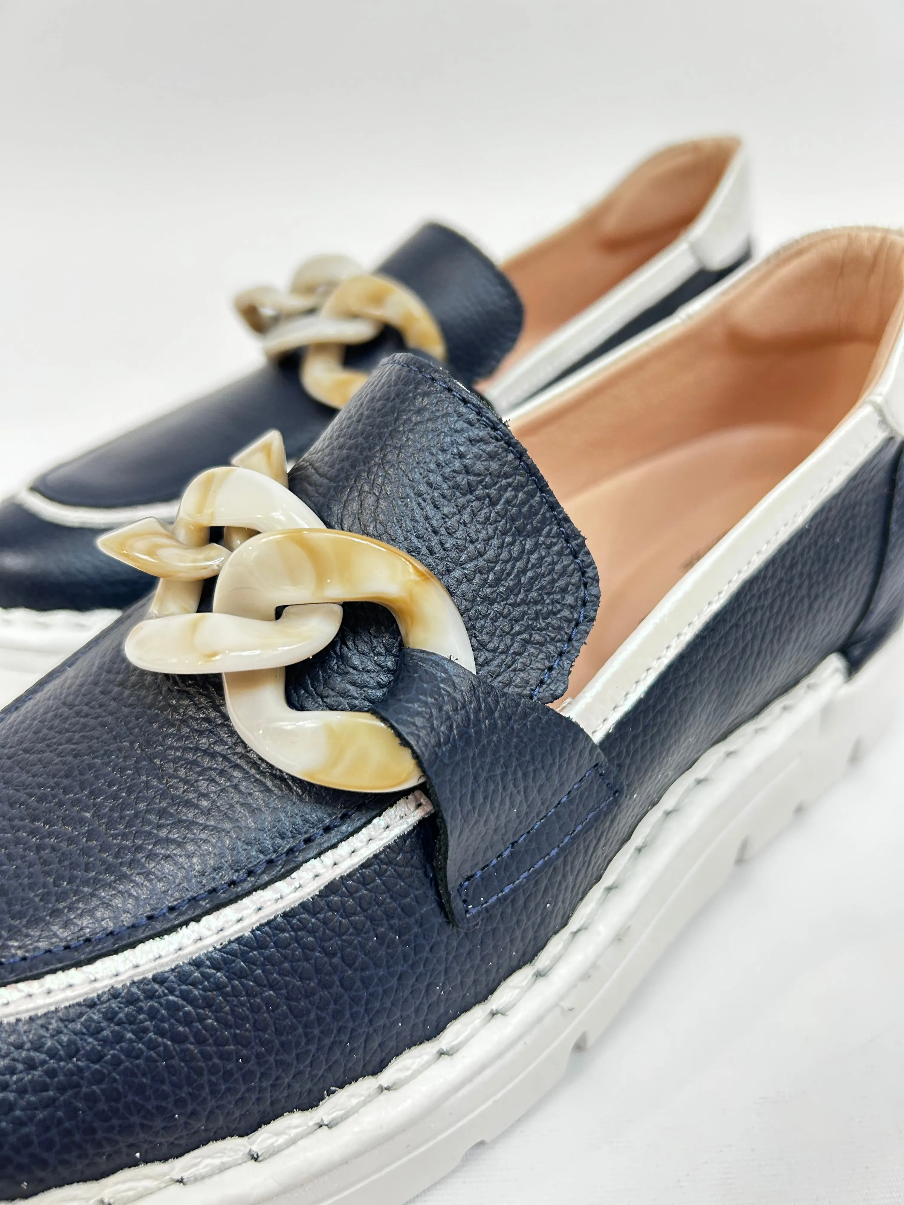 JOSE SAENZ Navy Loafer