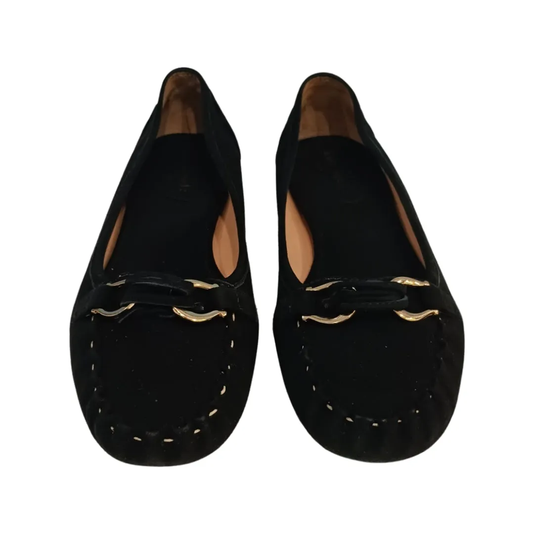 Kate Spade Black Loafers, Suede, Size 7