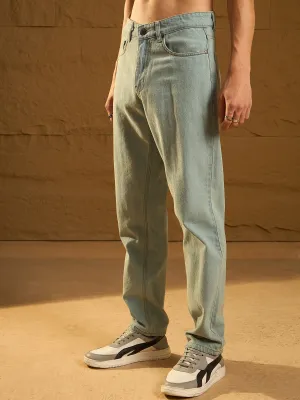 Light Green: Korean Baggy Jeans