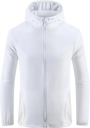 Long Sleeve Sun Shirts for Men Full Zipper UPF 50  Protection Fishing Rashguard Hoodie Quick Dry Athletic Jacket