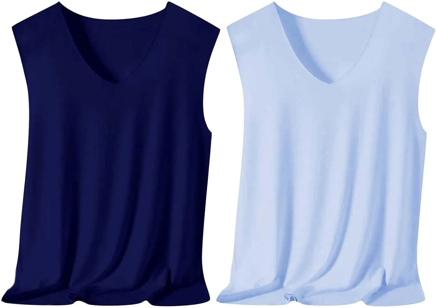 Men's 2 Pack Muscle Cut Off Gym Workout Stringer Tank Tops Quick Dry Soft Muscle Bodybuilding Fitness Cotton T-Shirt