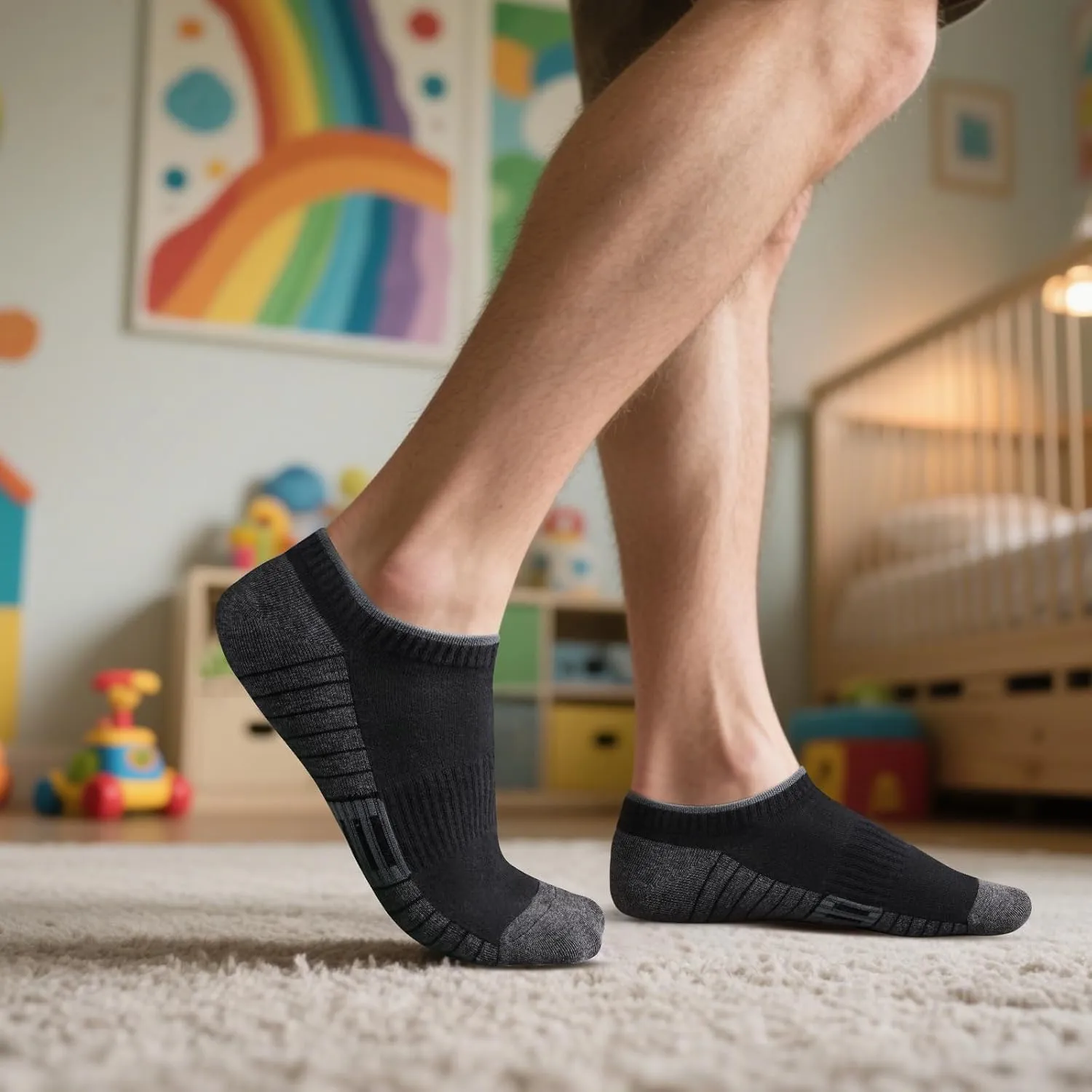 Men's Bamboo Viscose Ankle Socks For Men, Breathable Anti-Odor Lightweight Thin Low Cut Mens Socks