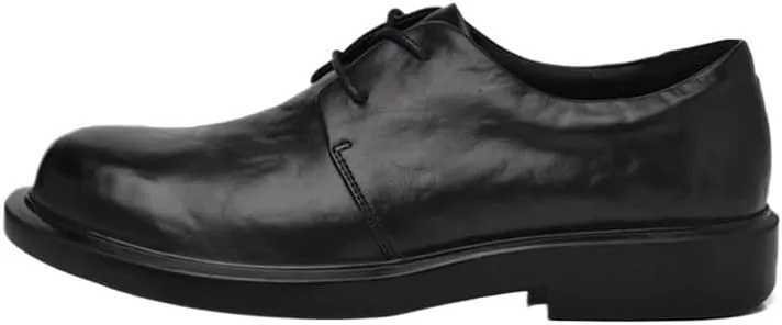Men's Breathable Leather Wingtip Brogue Oxfords Classic Lace-up Formal Tuxedo Derby Shoes Comfortable Non-Slip Low Top Business Work Shoes