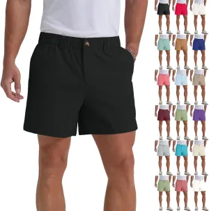 Mens Casual Shorts Summer Casual Lightweight Slim Fit Elastic Waist Athletic Shorts with Pockets