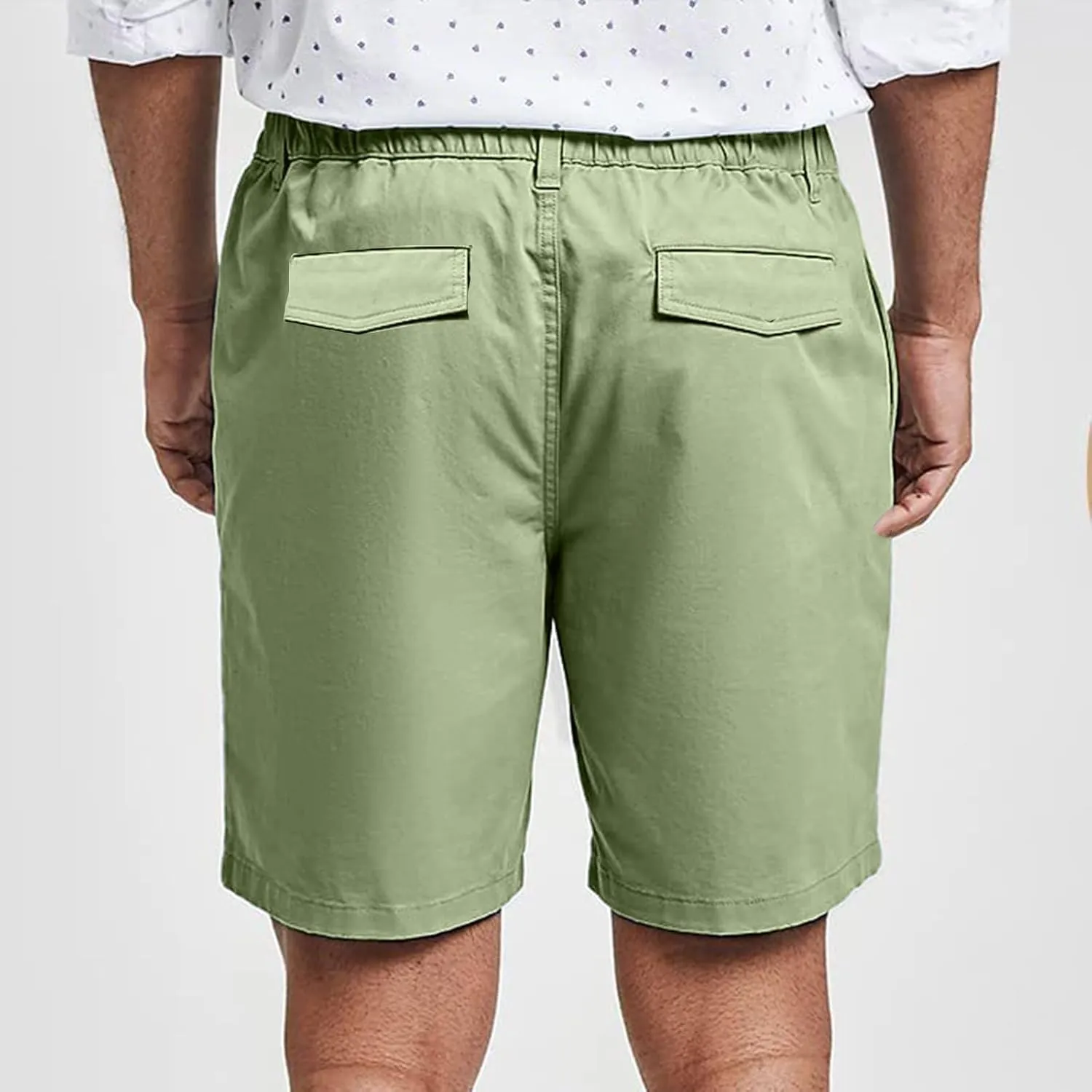 Mens Casual Shorts Summer Casual Lightweight Slim Fit Elastic Waist Athletic Shorts with Pockets
